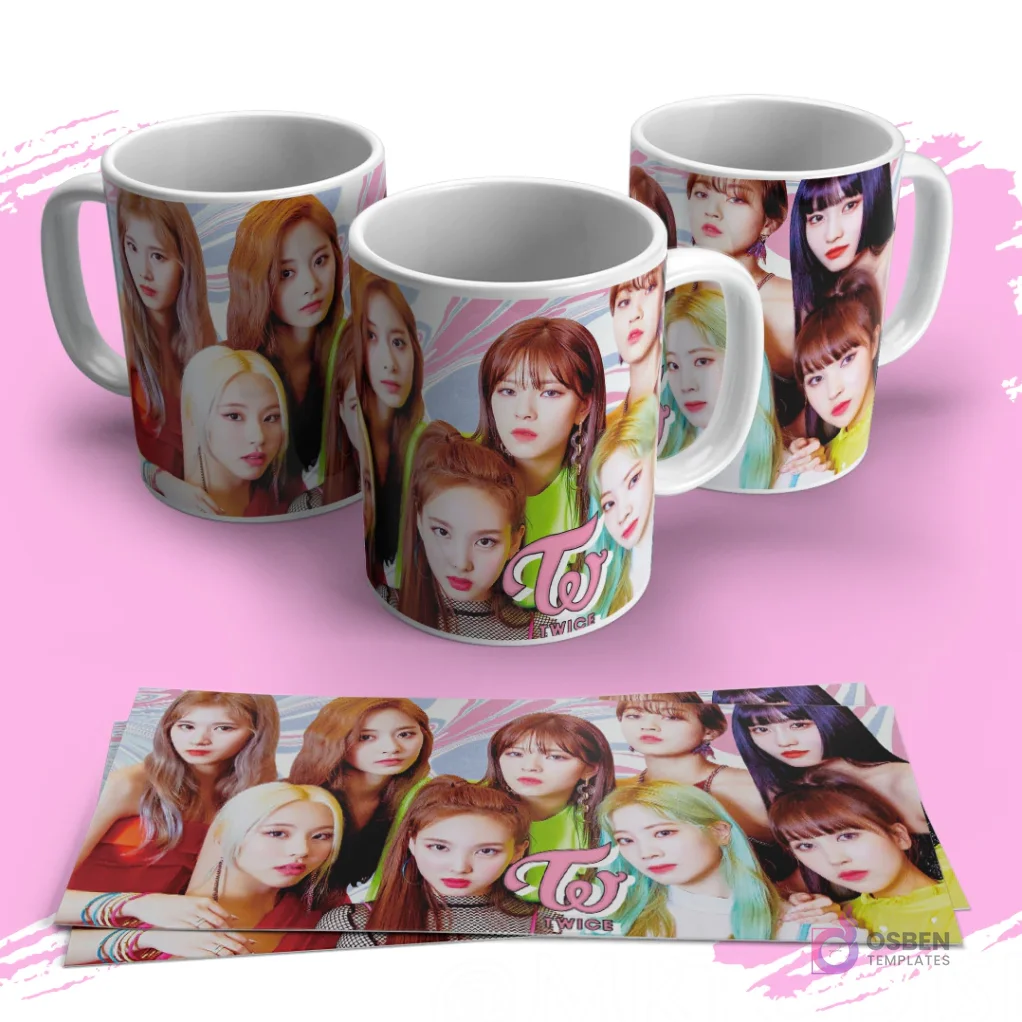 Tazas K-pop TWICE: Colección Exclusiva para ONCE y Fans de Música Coreana
