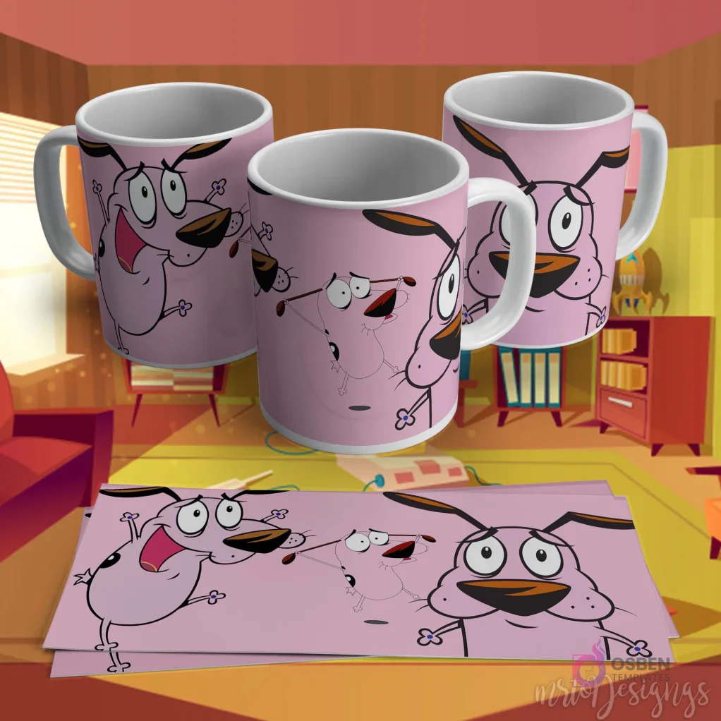 Plantillas para Tazas: Dibujos Animados Retro y Anime N°2 - Sublimación