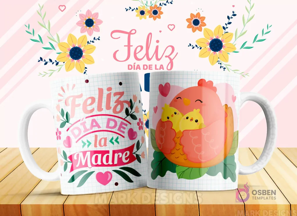 Pack 10 Diseños Premium Sublimación Tazas Día de la Madre Vol.35