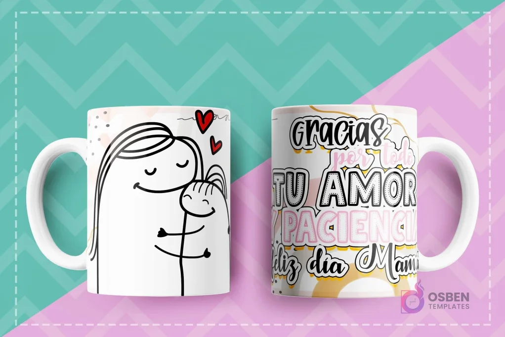 Plantillas Flork Día de la Madre Vol.1 para Tazas | Diseños de Sublimación Exclusivos