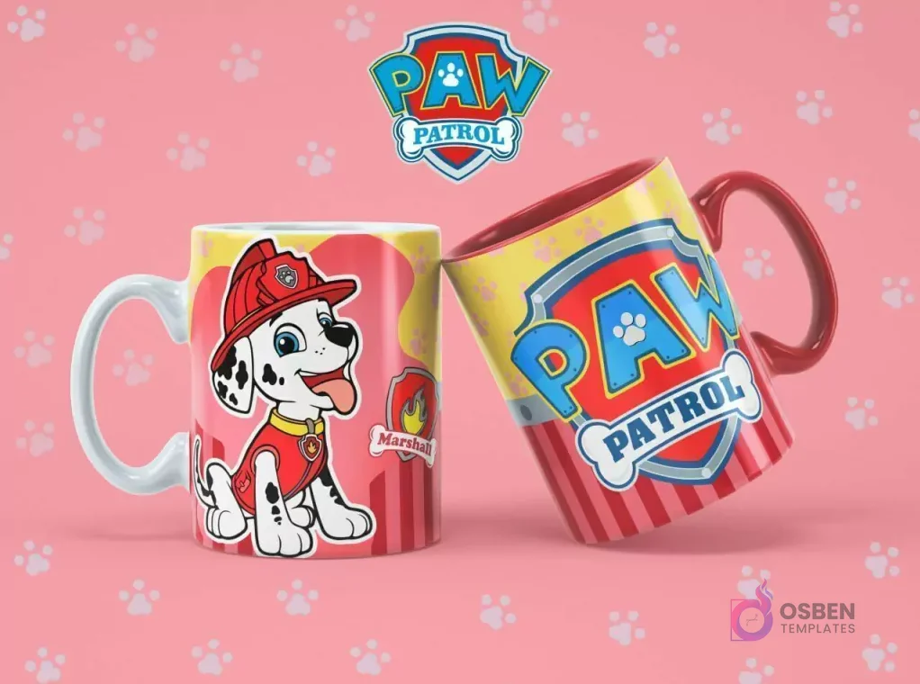 Diseños Sublimación Tazas Paw Patrol Vol.3 | Pack Personajes Infantiles