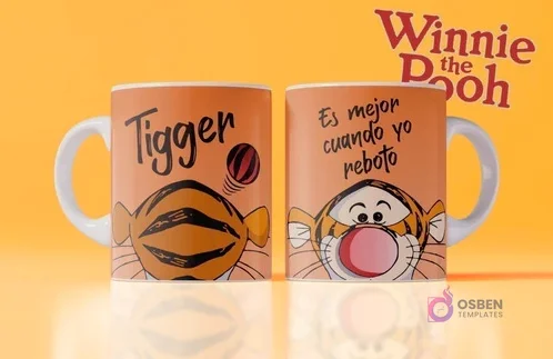 Diseños de Sublimación Disney para Tazas: Mickey, Minnie y Winnie the Pooh