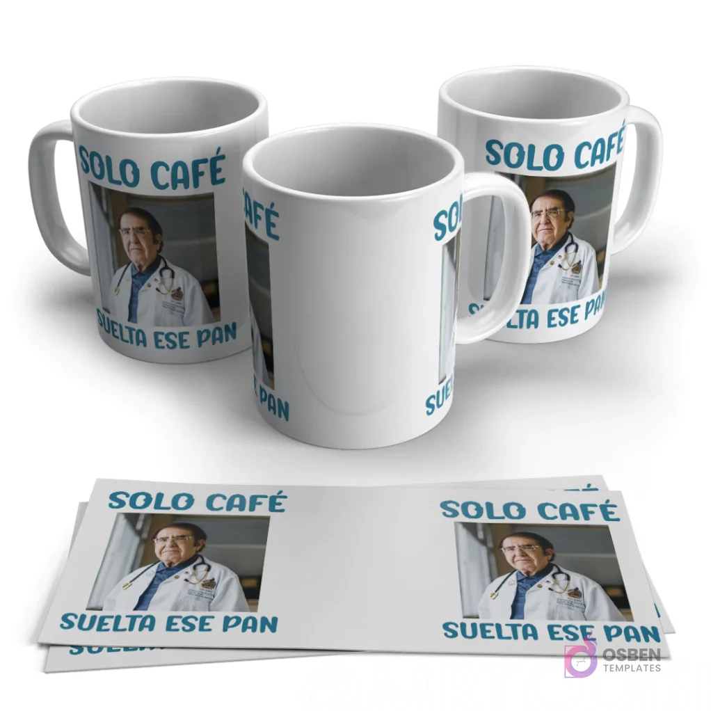 Plantillas Sublimación Tazas Café Humor: Diseños JPG/PSD + Mockups