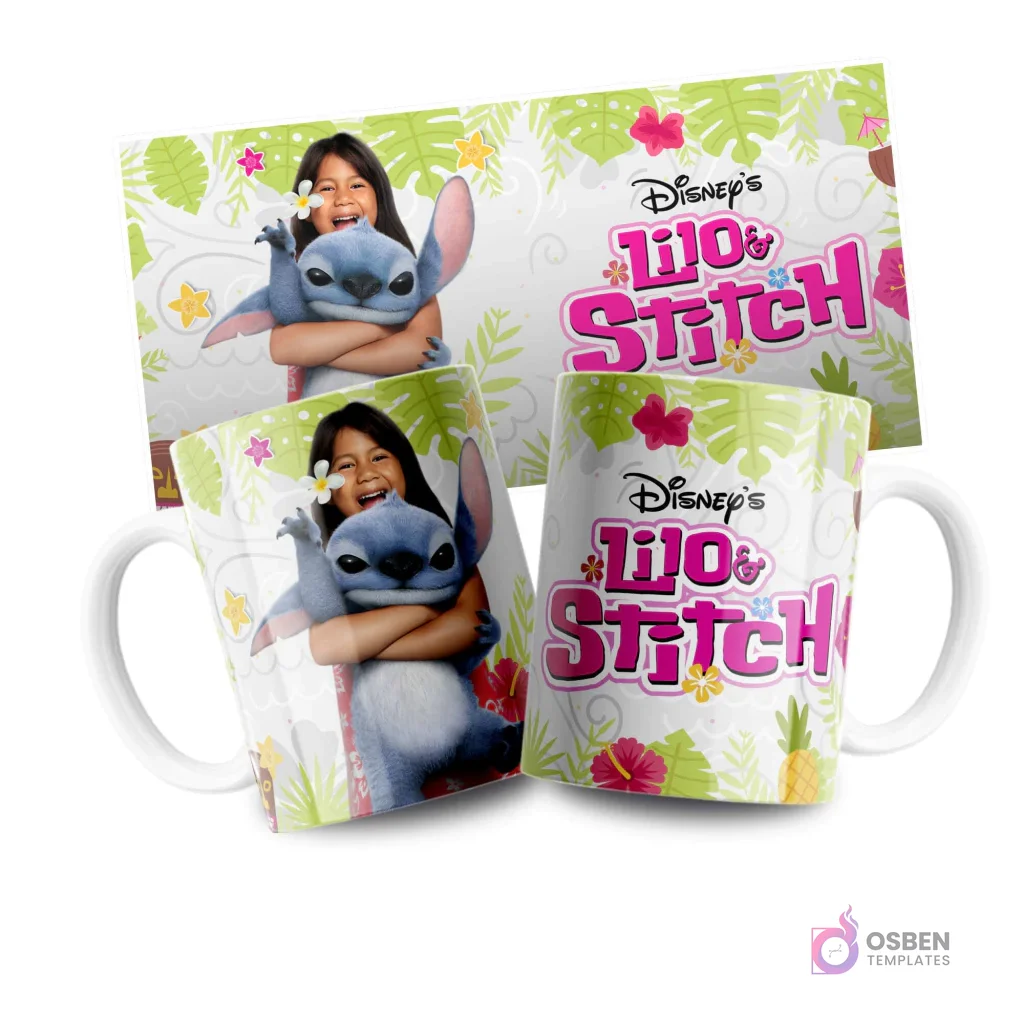 Plantillas Premium Lilo y Stitch para Tazas | Diseños Exclusivos Disney