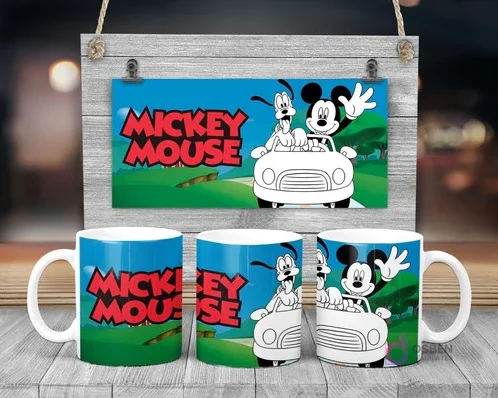 Plantillas Sublimación Tazas Disney Infantiles Para Pintar - Magia Personalizada