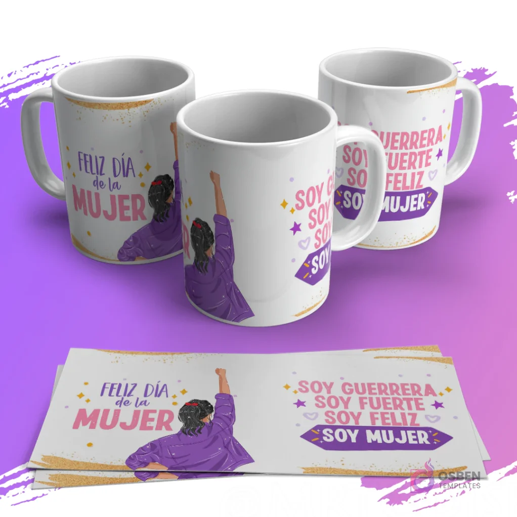 15 Diseños Exclusivos para Tazas Día de la Mujer | Plantillas Sublimación Premium