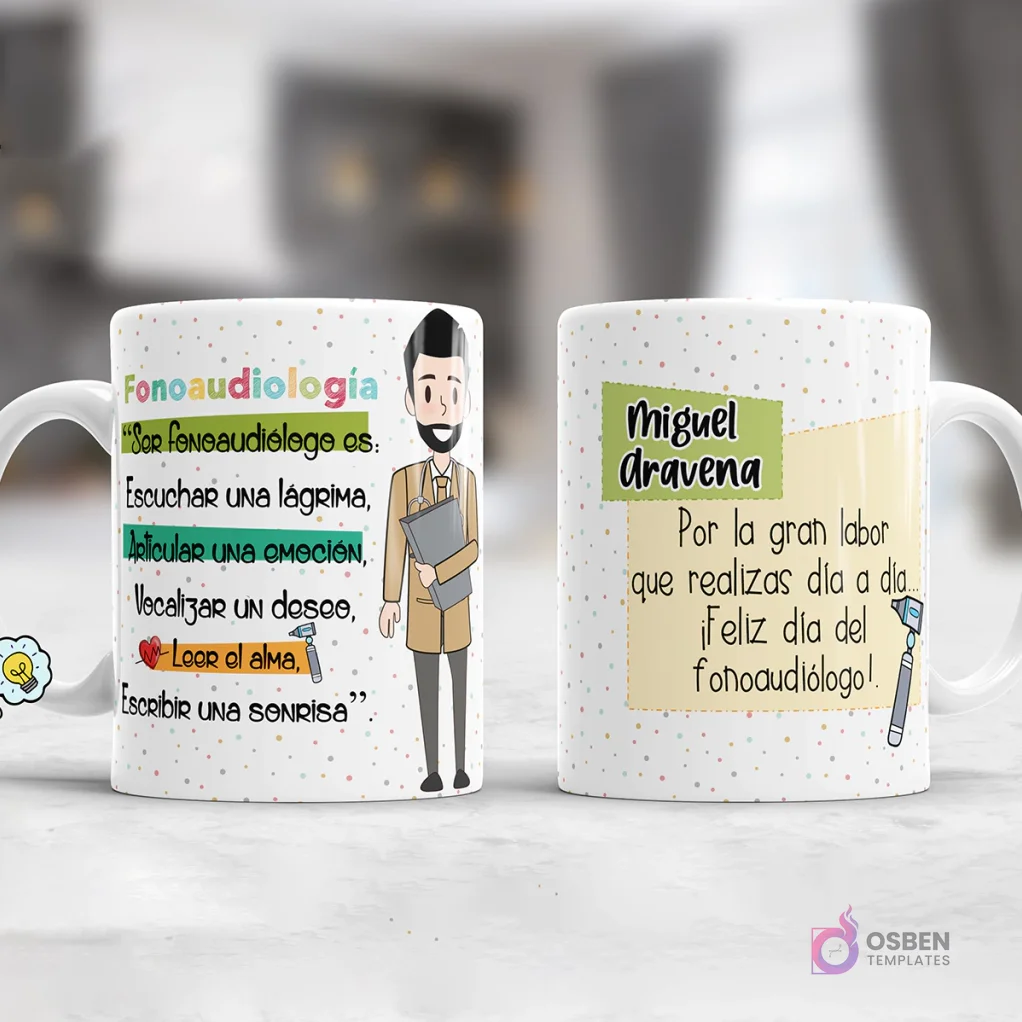 Pack de Diseños para Tazas de Fonoaudiólogos: Personaliza Regalos Únicos
