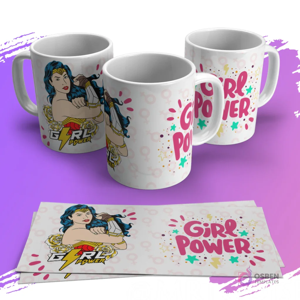 Diseños 'Girl Power' para Tazas Día de la Mujer | Sublimación Femenina y Empoderamiento