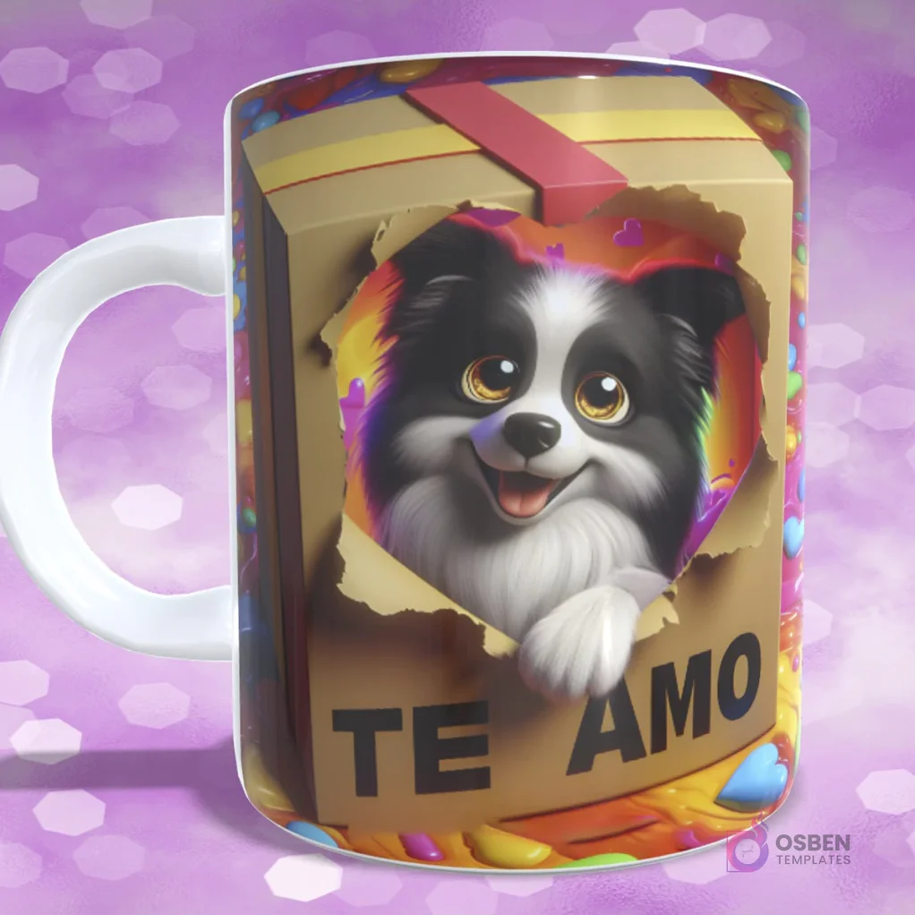 Tazas Perritos Tiernos Amor - 50 Diseños Sublimación Exclusivos