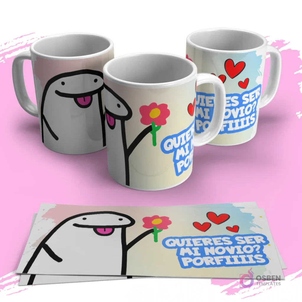 Plantillas Flork Amor Nº3 para Sublimación - Diseños Multiuso de Tazas y Regalos