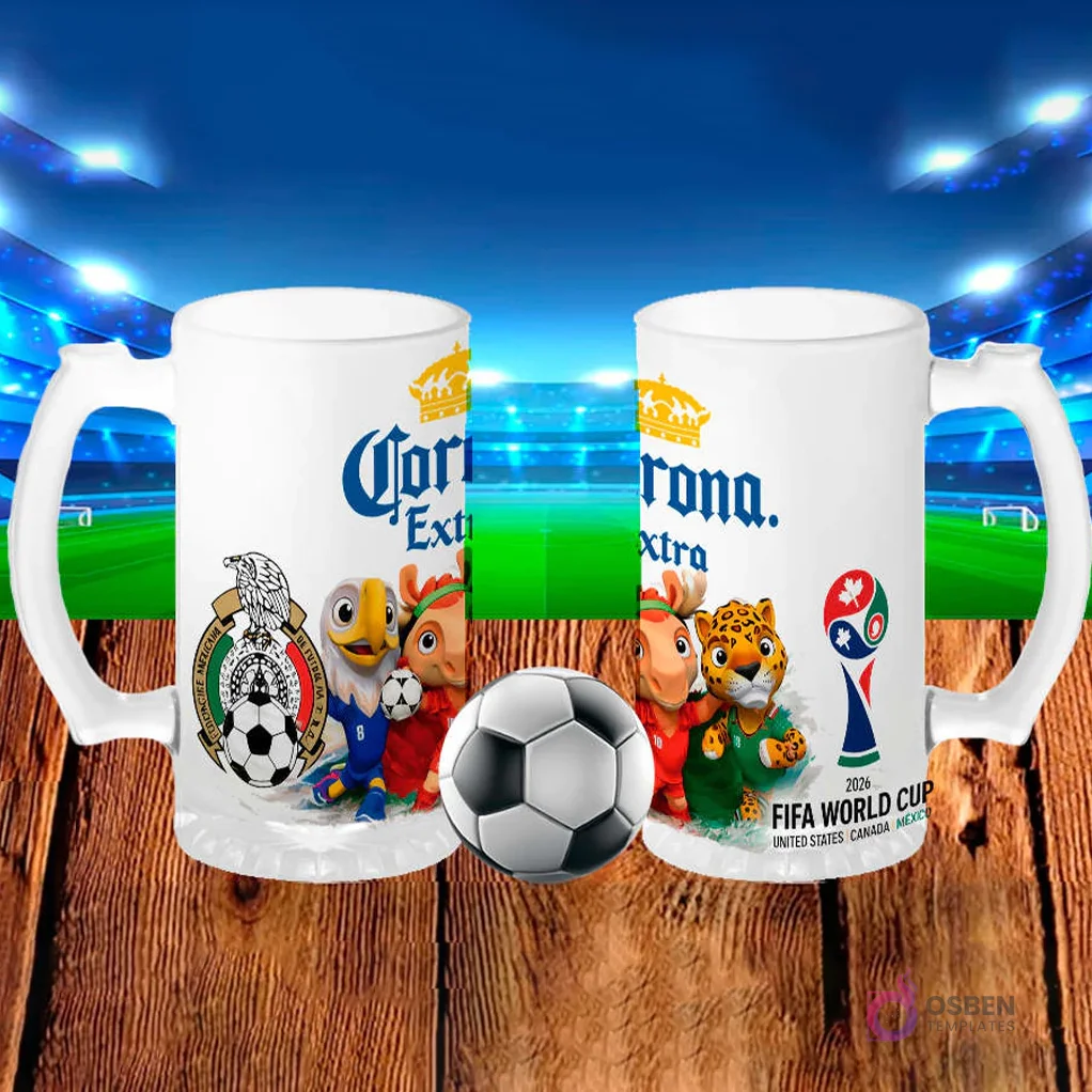 Pack Plantillas Sublimar Tazas y Tarros Mundial 2026 - Diseños FIFA World Cup